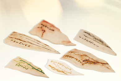 Keramik-Schilder fürs Kräuterbeet